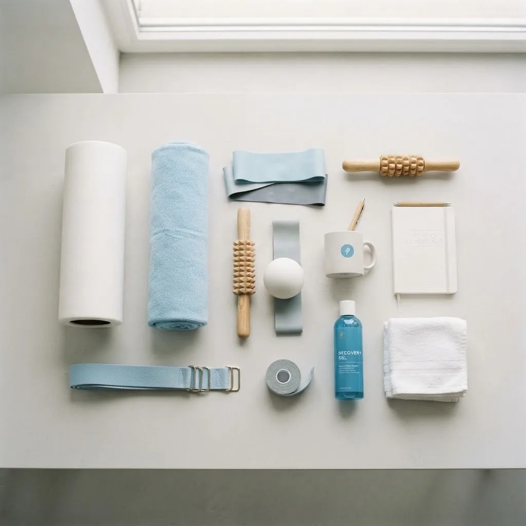 A therapist comparing equipment options in a treatment room